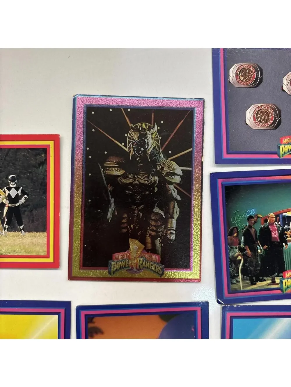 Lot of 7 Mighty Morphin Power Rangers 1994 Cards